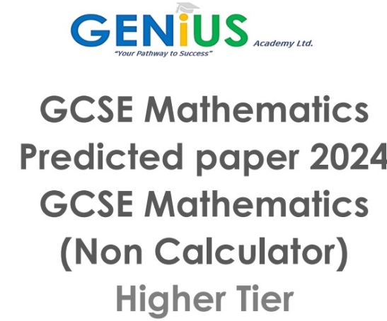 geniusacademy-gcse-predicted paper-2024-maths-cover
